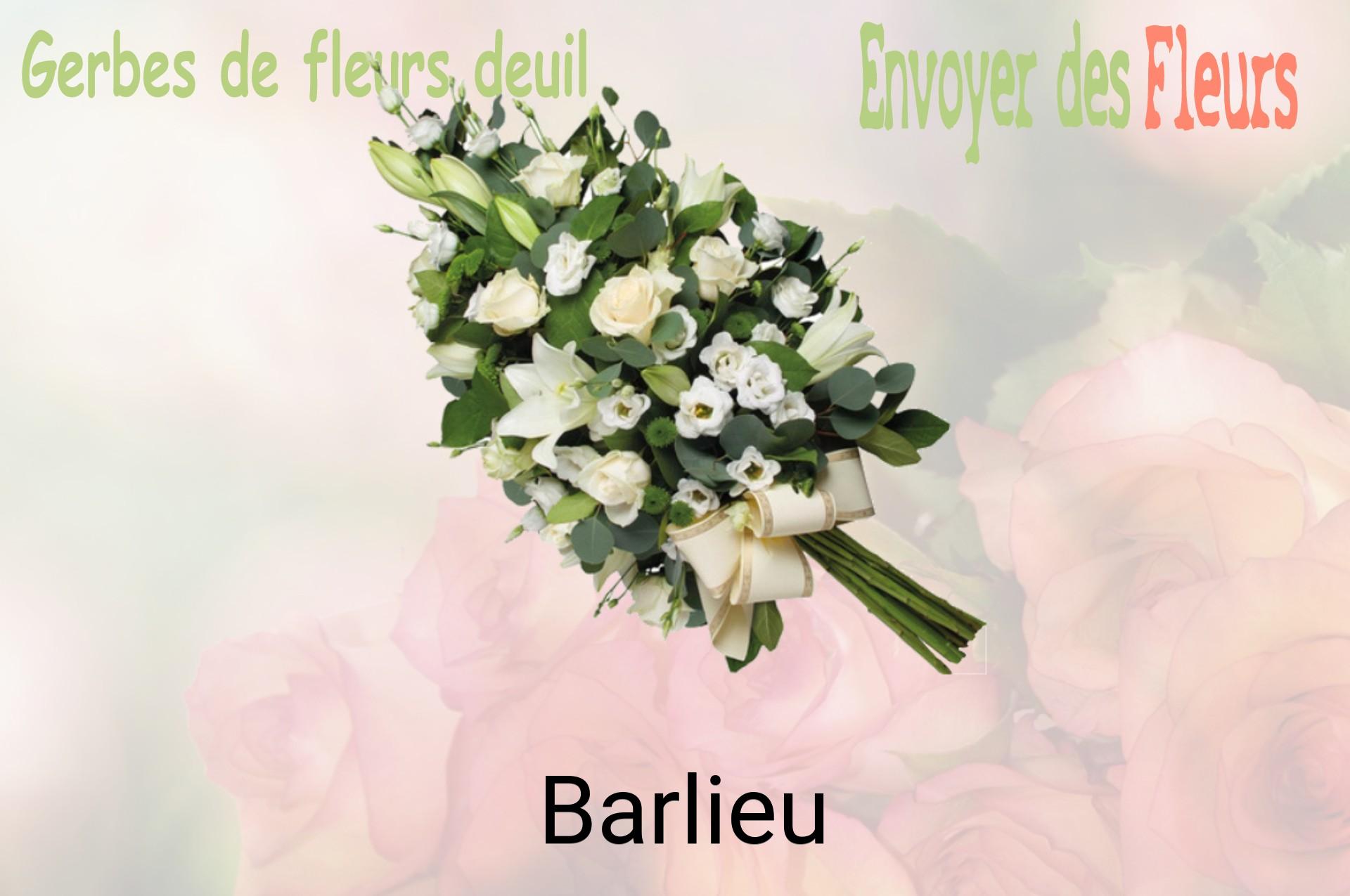 Gerbe de fleurs de deuil livrée à Barlieu